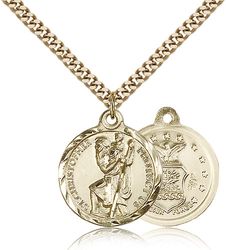 Gold Filled St. Christopher Medal Pendant" itemprop="image