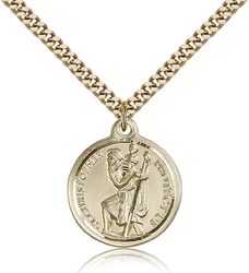 Gold Filled St. Christopher Medal Pendant" itemprop="image