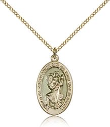 Gold Filled St. Christopher Medal Pendant" itemprop="image