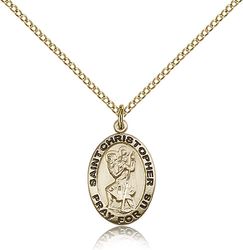 Gold Filled St. Christopher Medal Pendant" itemprop="image