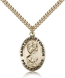 Gold Filled St. Christopher Medal Pendant" itemprop="image