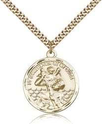 Gold Filled St. Christopher Medal Pendant" itemprop="image