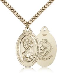 Gold Filled St. Christopher Medal Pendant" itemprop="image