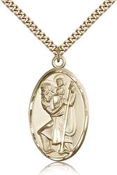 Gold Filled St. Christopher Medal Pendant" itemprop="image