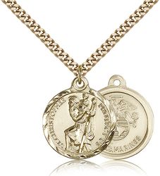 Gold Filled St. Christopher Medal Pendant" itemprop="image