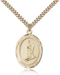 Gold Filled St. Christopher Patron Saint Medal Pendant - Large" itemprop="image