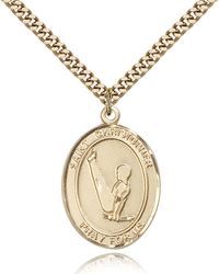 Gold Filled St. Christopher Patron Saint Medal Pendant - Large" itemprop="image