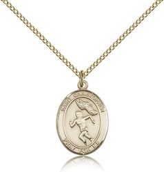 Gold Filled St. Christopher/Track&Field Patron Saint Medal Pendant - Medium" itemprop="image