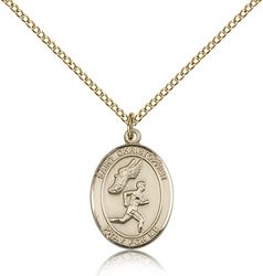 Gold Filled St. Christopher/Track&Field Patron Saint Medal Pendant - Medium" itemprop="image