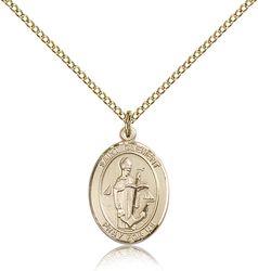 Gold Filled St. Clement Patron Saint Medal Pendant - Medium" itemprop="image