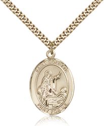 Gold Filled St. Colette Patron Saint Medal Pendant - Large" itemprop="image