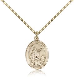 Gold Filled St. Colette Patron Saint Medal Pendant - Medium" itemprop="image