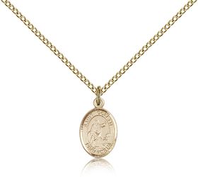 Gold Filled St. Colette Patron Saint Medal Pendant - Small" itemprop="image