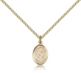 Gold Filled St. Colette Patron Saint Medal Pendant - Small" itemprop="image