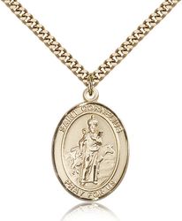 Gold Filled St. Cornelius Patron Saint Medal Pendant - Large" itemprop="image