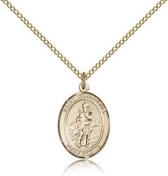 Gold Filled St. Cornelius Patron Saint Medal Pendant - Medium" itemprop="image