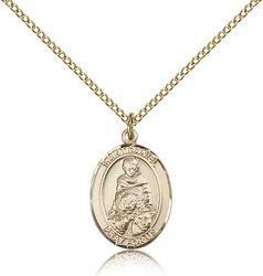 Gold Filled St. Daniel Patron Saint Medal Pendant - Medium" itemprop="image