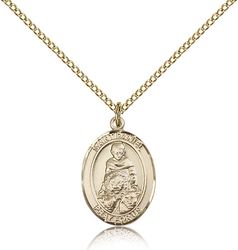 Gold Filled St. Daniel Patron Saint Medal Pendant - Medium" itemprop="image