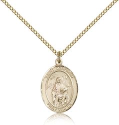 Gold Filled St. Deborah Patron Saint Medal Pendant - Medium" itemprop="image