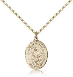 Gold Filled St. Deborah Patron Saint Medal Pendant - Medium" itemprop="image