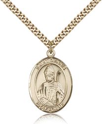 Gold Filled St. Dennis Patron Saint Medal Pendant - Large" itemprop="image