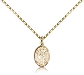 Gold Filled St. Dennis Patron Saint Medal Pendant - Small" itemprop="image