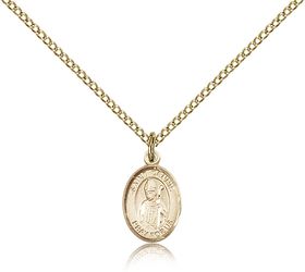 Gold Filled St. Dennis Patron Saint Medal Pendant - Small" itemprop="image