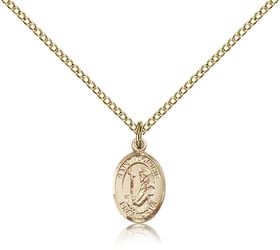 Gold Filled St. Dominic de Guzman Patron Saint Medal Pendant - Small" itemprop="image