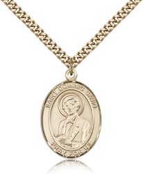 Gold Filled St. Dominic Savio Patron Saint Medal Pendant - Large" itemprop="image