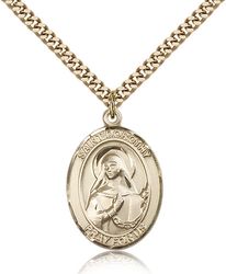 Gold Filled St. Dorothy Patron Saint Medal Pendant - Large" itemprop="image