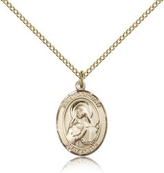 Gold Filled St. Dorothy Patron Saint Medal Pendant - Medium" itemprop="image