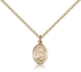 Gold Filled St. Dorothy Patron Saint Medal Pendant - Small" itemprop="image