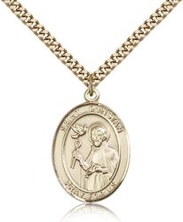 Gold Filled St. Dunstan Patron Saint Medal Pendant - Large" itemprop="image