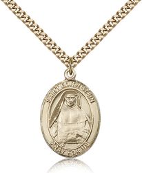 Gold Filled St. Edith Stein Patron Saint Medal Pendant - Large" itemprop="image