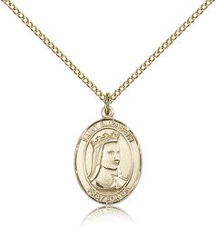 Gold Filled St. Elizabeth of Hungary Patron Saint Medal Pendant - Medium" itemprop="image