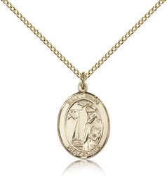 Gold Filled St. Elmo Patron Saint Medal Pendant - Medium" itemprop="image