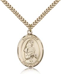 Gold Filled St. Emily de Vialar Patron Saint Medal Pendant - Large" itemprop="image