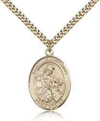 Gold Filled St. Eustachius Patron Saint Medal Pendant - Large" itemprop="image