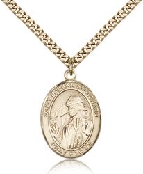 Gold Filled St. Finnian of Clonard Patron Saint Medal Pendant - Large" itemprop="image