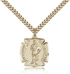 Gold Filled St. Florian Medal Pendant" itemprop="image