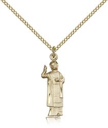 Gold Filled St. Florian Medal Pendant" itemprop="image