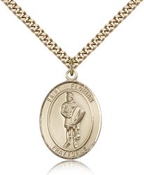 Gold Filled St. Florian Patron Saint Medal Pendant - Large" itemprop="image