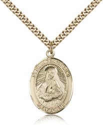 Gold Filled St. Frances Cabrini Patron Saint Medal Pendant - Large" itemprop="image