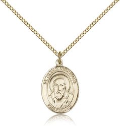 Gold Filled St. Francis De Sales Patron Saint Medal Pendant - Medium" itemprop="image