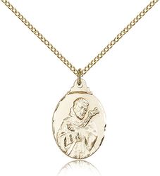 Gold Filled St. Francis Medal Pendant" itemprop="image