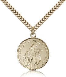 Gold Filled St. Francis of Assisi Medal Pendant" itemprop="image