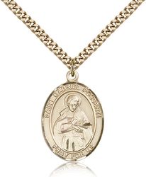 Gold Filled St. Gabriel Possenti Patron Saint Medal Pendant - Large" itemprop="image