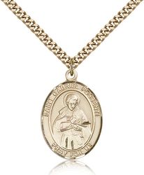 Gold Filled St. Gabriel Possenti Patron Saint Medal Pendant - Large" itemprop="image