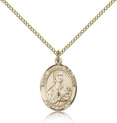 Gold Filled St. Gemma Galgani Patron Saint Medal Pendant - Medium" itemprop="image