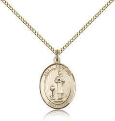 Gold Filled St. Genesius of Rome Patron Saint Medal Pendant - Medium" itemprop="image